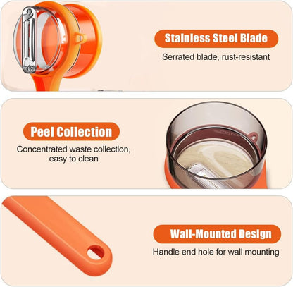 PeelMate™ Mess-Free Kitchen Peeler with Built-In Storage Box