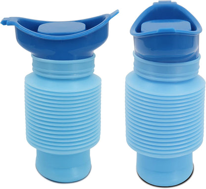 Collapsible Pee Bottle for Men & Women, Emergency Urinal with Disposable Replacement Bags, Leakproof Portable Urine Bottle for Car, Travel, Traffic Jams & Hiking