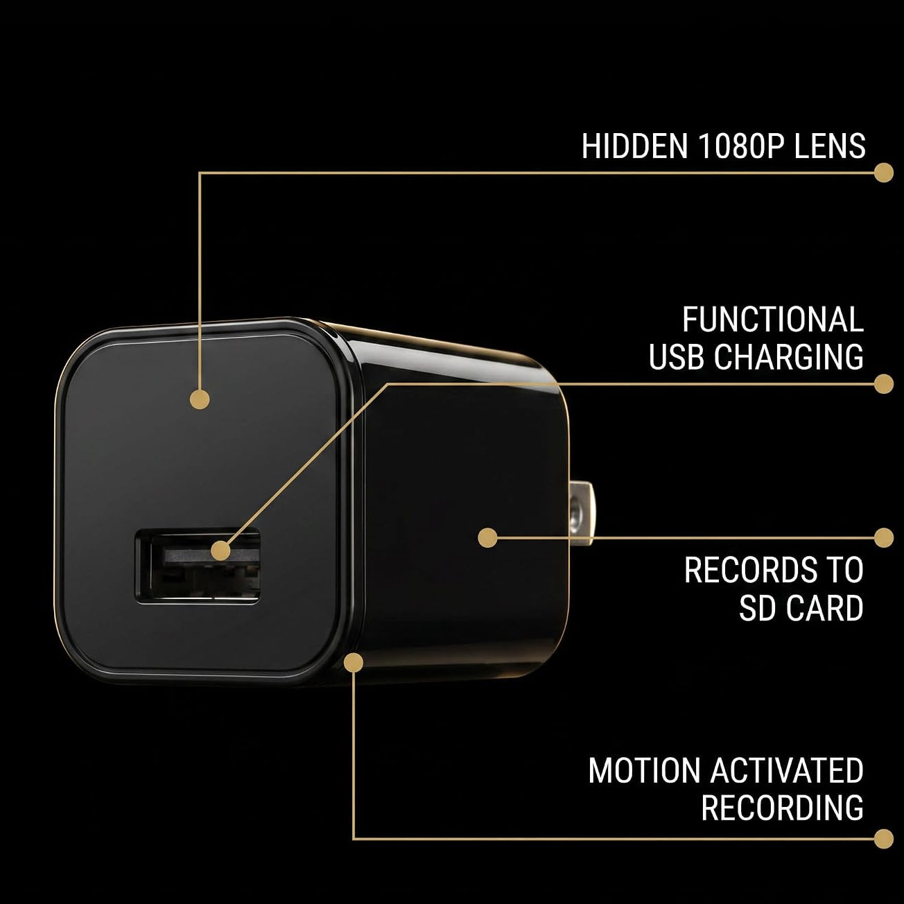 SecurePlug 1080P USB Charger Security Camera