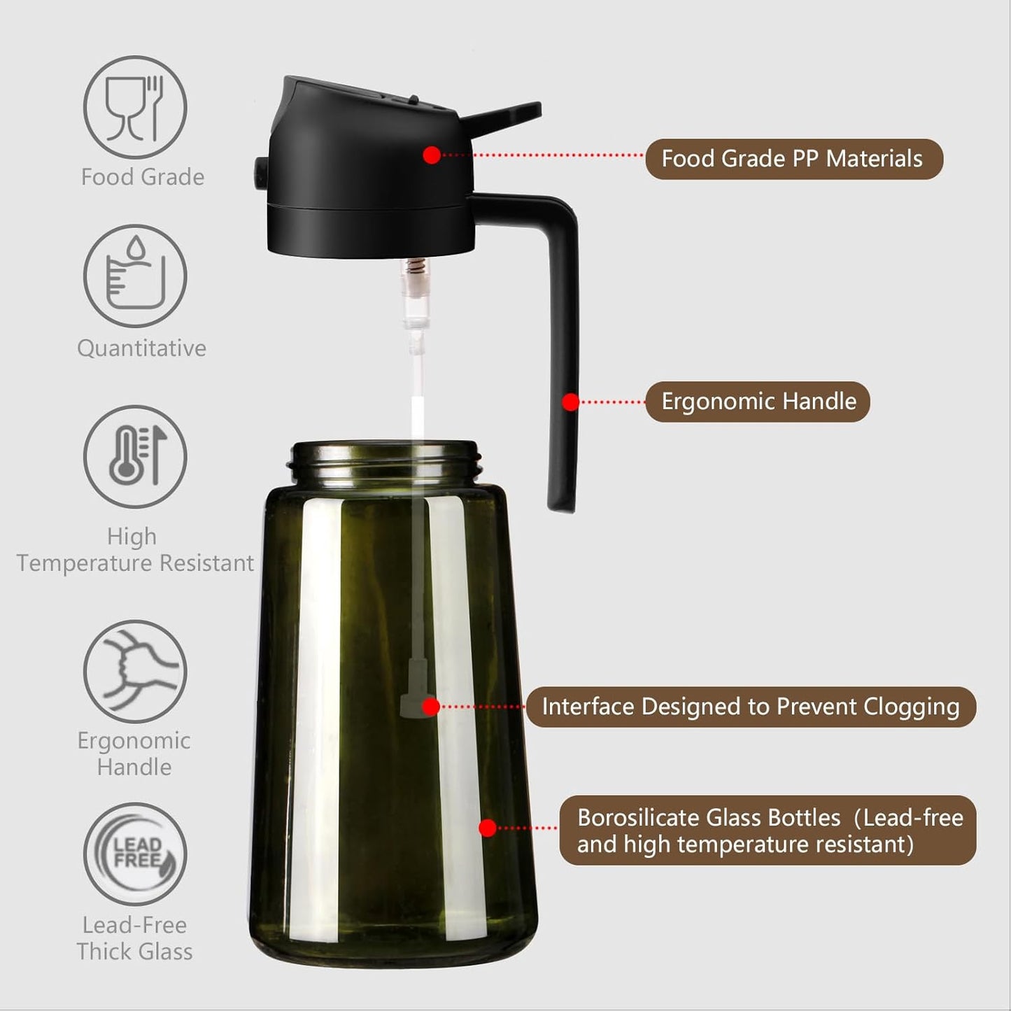 Olive Oil Dispenser and Oil Sprayer