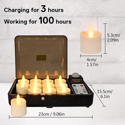 GlowDock™ Rechargeable Waterproof LED Tea Lights