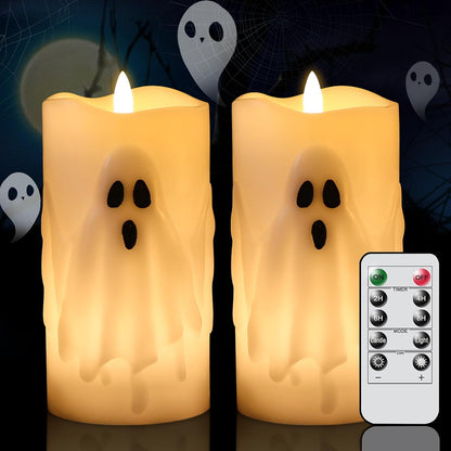 BooGlow Ghost Flameless Halloween Candles