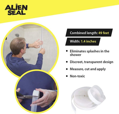 Alien Draft Seal – 49 ft Set of Adhesive & Flexible Flaps for Doors and Windows, Anti-Draft Weather Stripping (As Seen on TV)