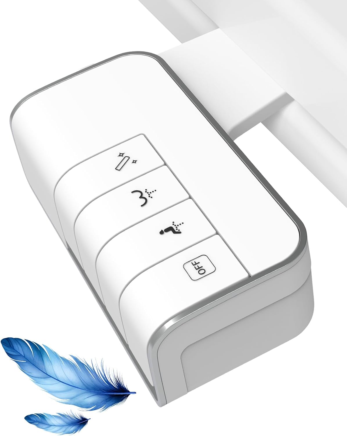 Hibbent Non-Electric Bidet Toilet Attachment – Dual Nozzle Fresh Water Bidet for Rear & Feminine Wash, Adjustable Water Pressure Control, Self-Cleaning Sprayer, Easy Install, White