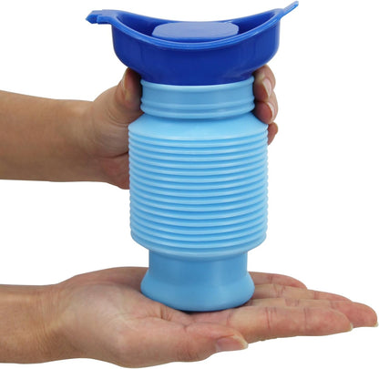 Collapsible Pee Bottle for Men & Women, Emergency Urinal with Disposable Replacement Bags, Leakproof Portable Urine Bottle for Car, Travel, Traffic Jams & Hiking