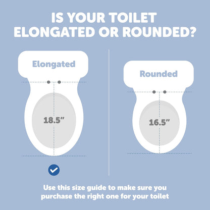 Jool Baby Quick Flip Elongated Toilet Seat with Built-In Toddler Potty & Splash Guard, Slow-Close Design