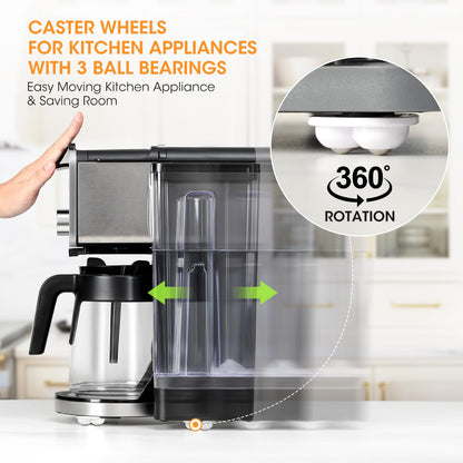 Self-Adhesive Mini Caster Wheels – 360° Appliance Sliders (8 Pack)