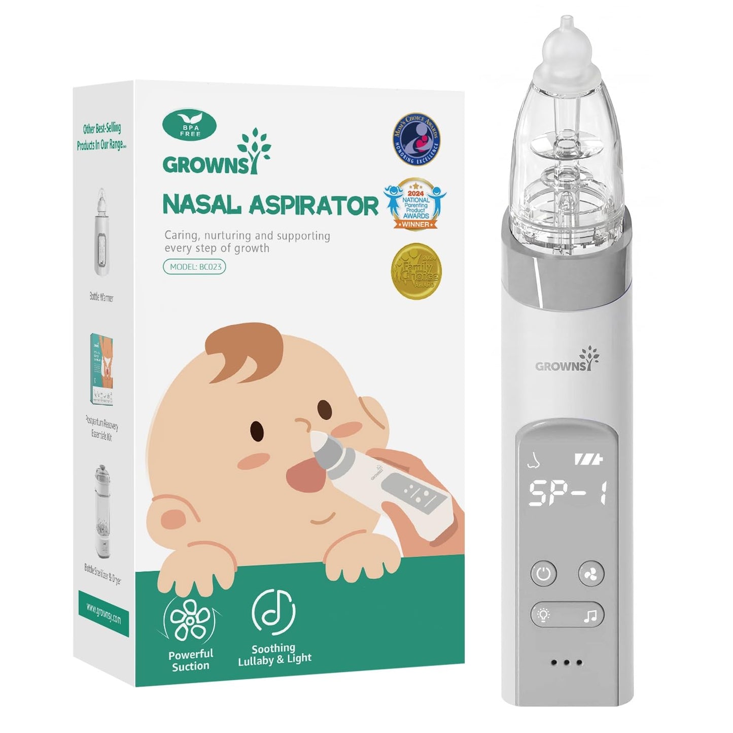 Electric Baby Nasal Aspirator – Gentle Nose Cleaner with Music & Light