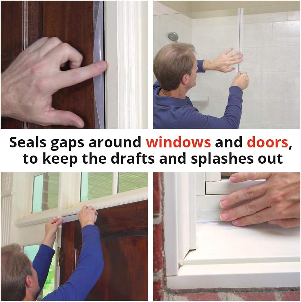 Alien Draft Seal – 49 ft Set of Adhesive & Flexible Flaps for Doors and Windows, Anti-Draft Weather Stripping (As Seen on TV)