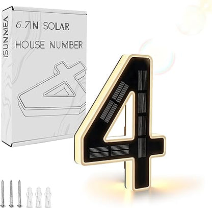 SolarGlow LED House Numbers – Waterproof Backlit Address Sign for Outdoor Use