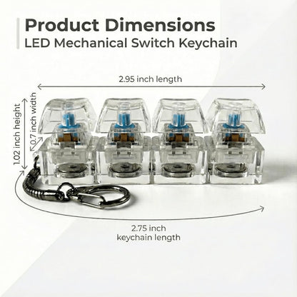 LED Keyboard Fidget Keychain – 4-in-1 Mechanical Click Toy