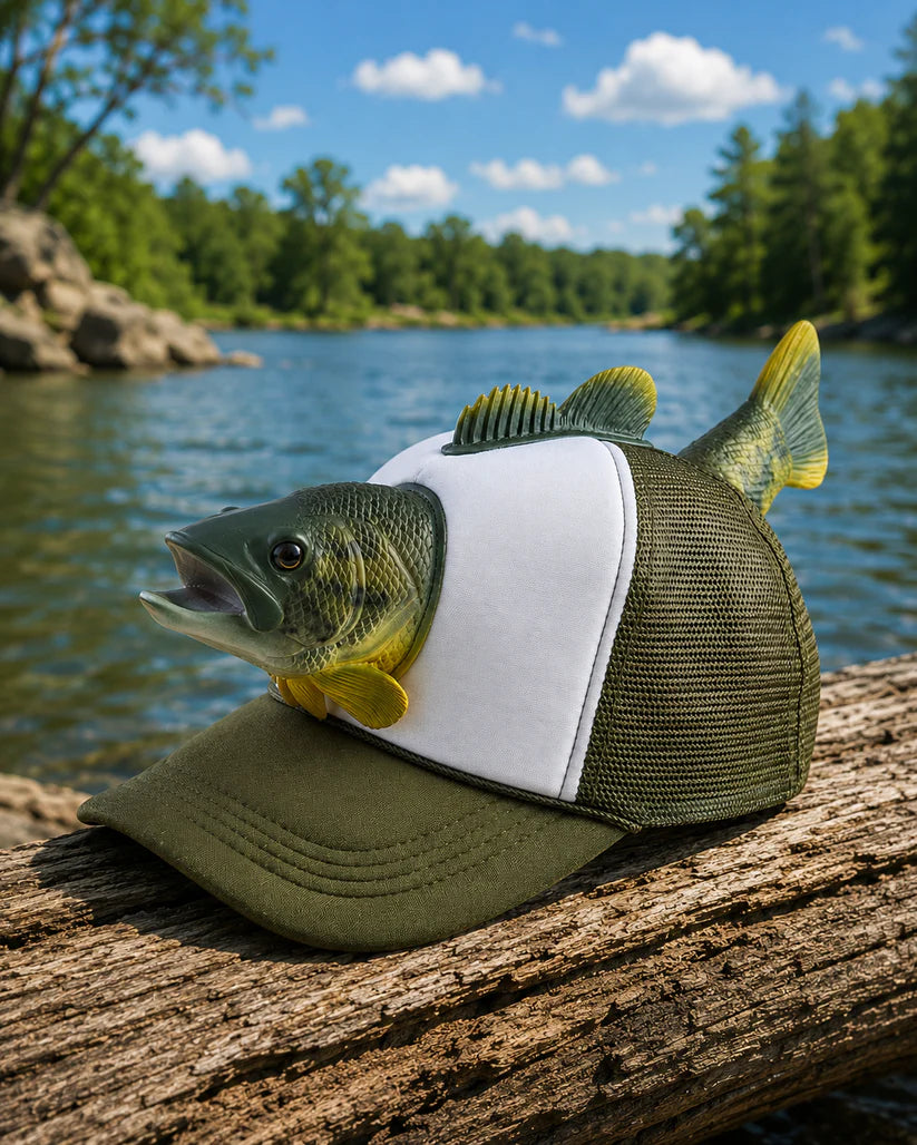 3D Fish Trucker Hat – Funny Fishing Cap for Outdoor Adventures