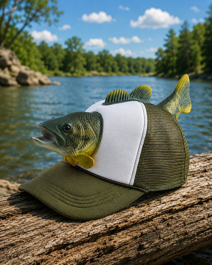 3D Fish Trucker Hat – Funny Fishing Cap for Outdoor Adventures