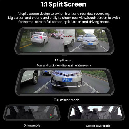 Touch Screen Parking Monitoring Dash Cam Smart Mirror
