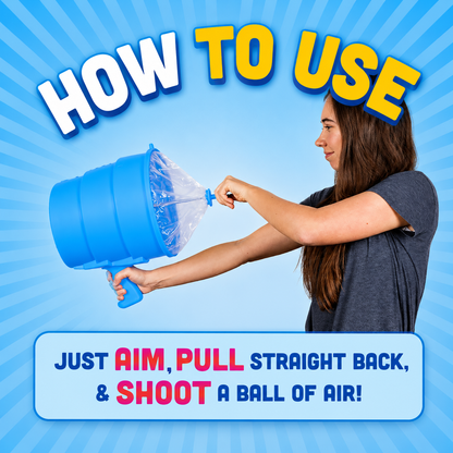 Turbo Air Cannon Launcher Toy for Kids & Outdoor Family Games