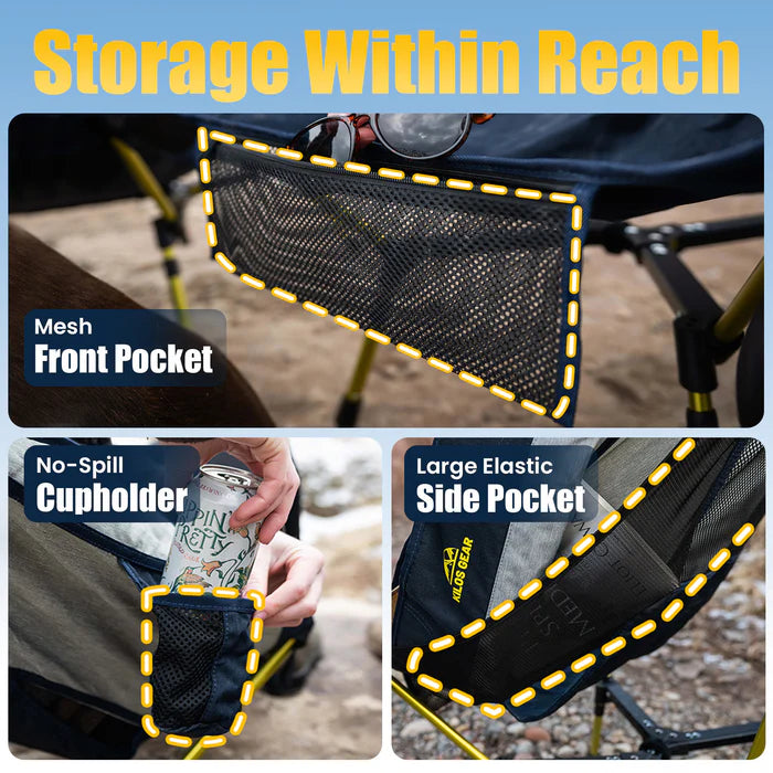 Adjustable High-Back Camping Chair