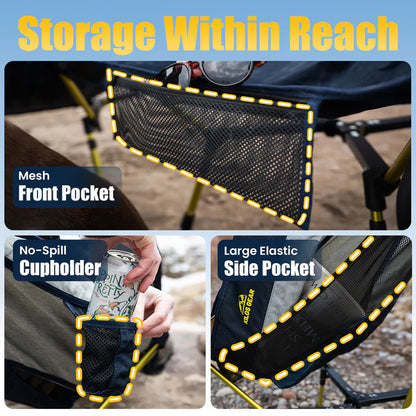 Adjustable High-Back Camping Chair