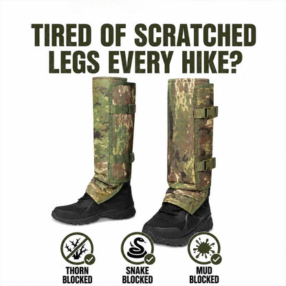 Snake Gaiters for Hunting & Hiking – Waterproof Snake Bite Protection Leg Guards