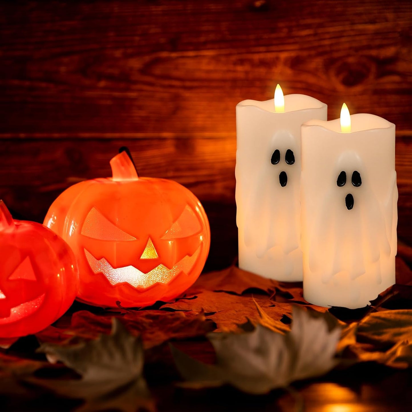 BooGlow Ghost Flameless Halloween Candles