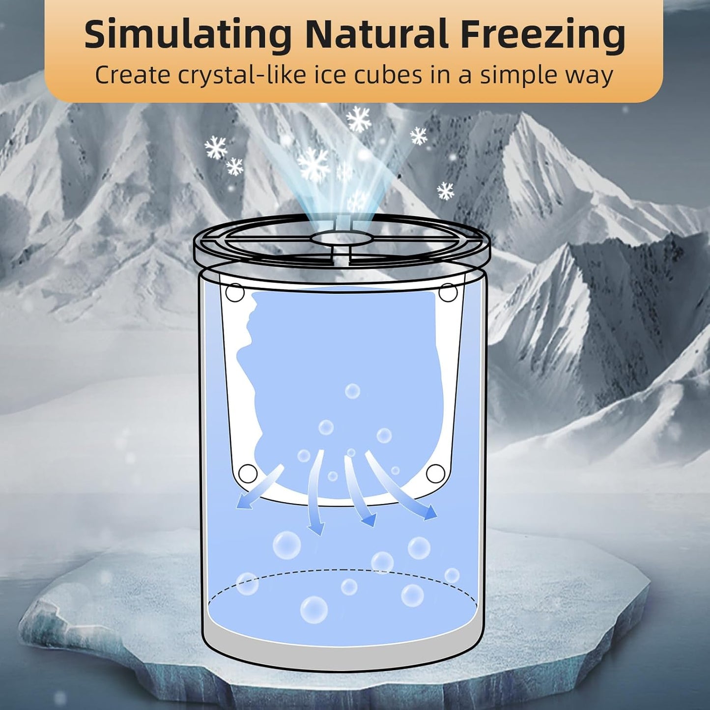 Clear Ice Cube Maker – 2" Stainless Steel Mold for Whiskey, Bourbon, and Cocktails | Easy-Release Ice Ball Maker, Perfect Gift for Men