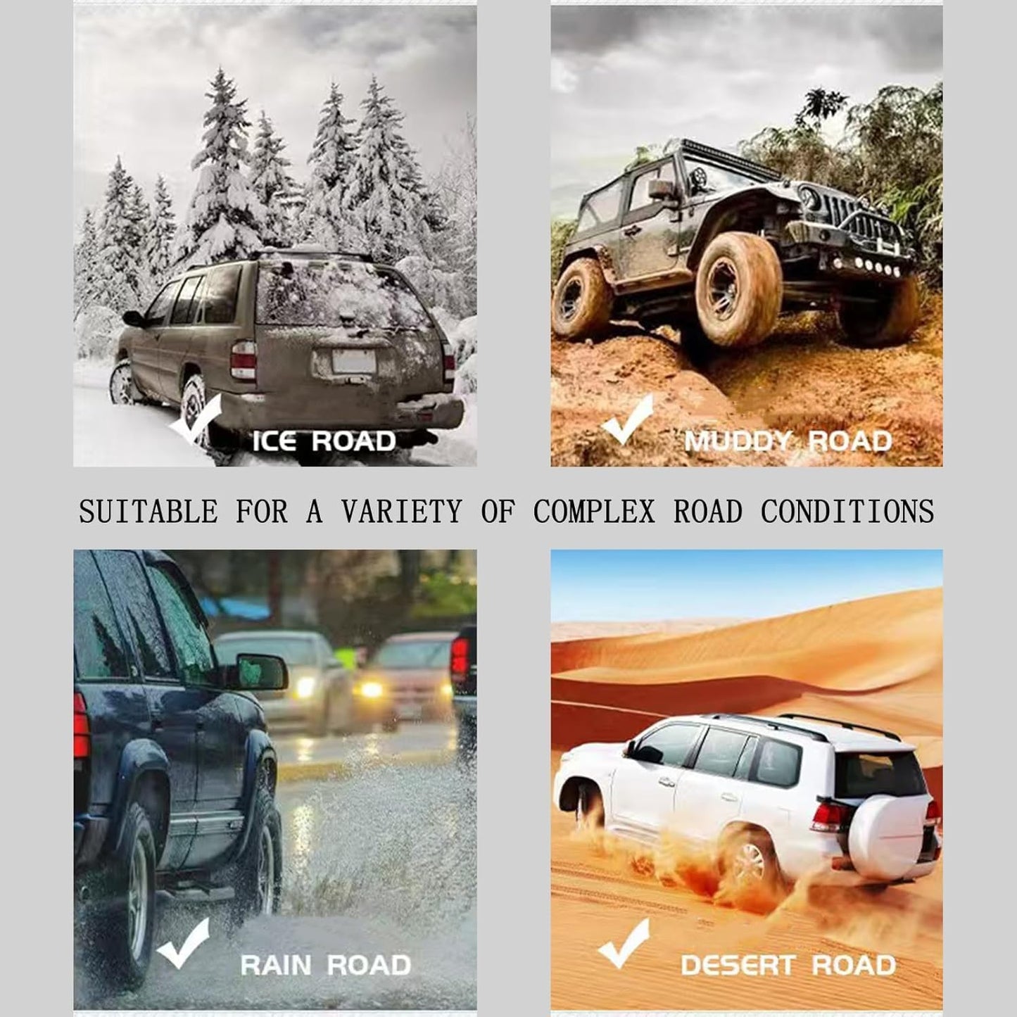 Reusable Anti-Skid Snow Tire Chains