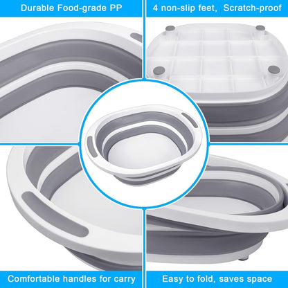 Collapsible 2-in-1 Wash Basin & Cutting Board (7.5L)