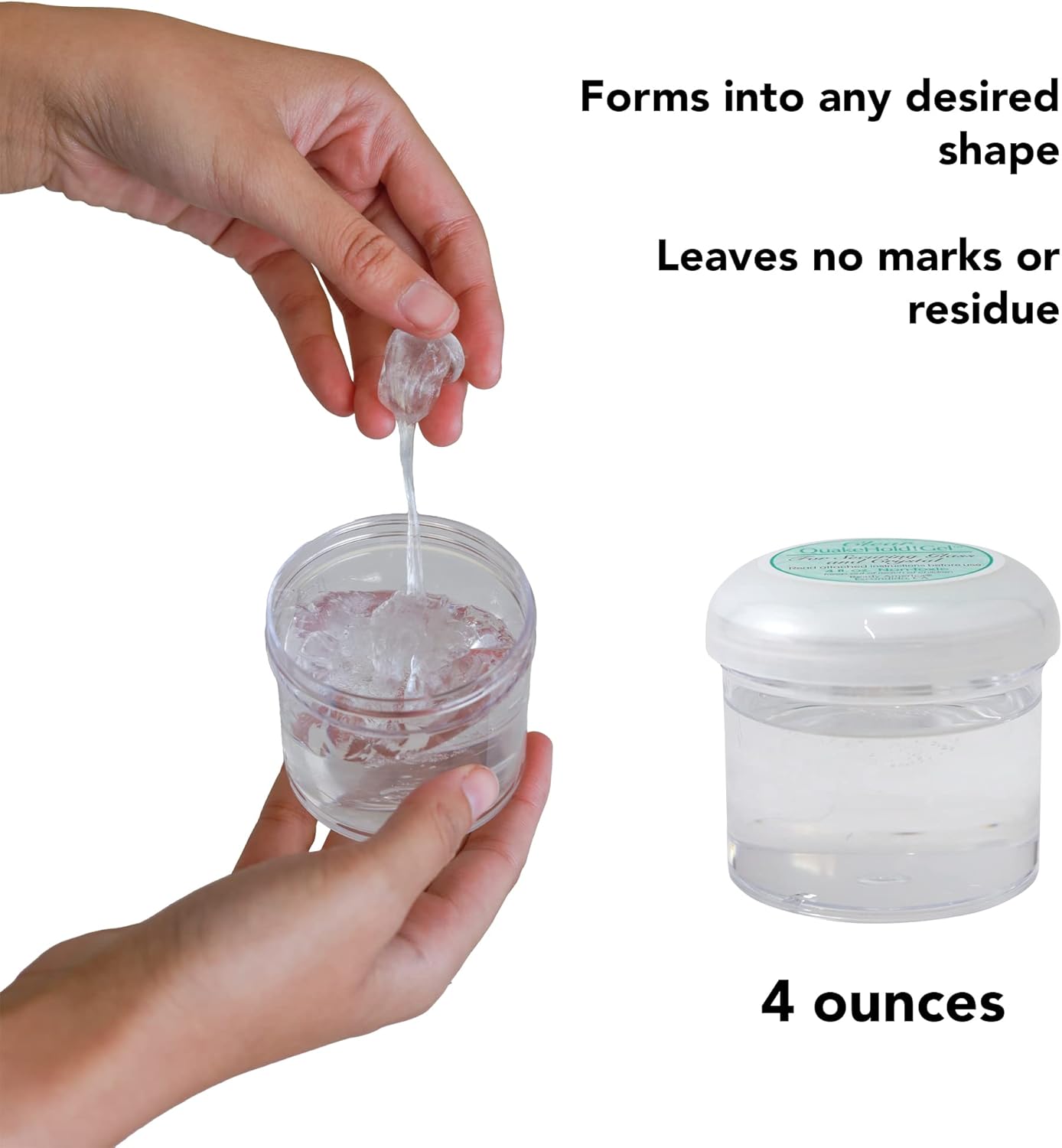 Quakehold! 22111 Gel for Glass and Crystal, Clear,