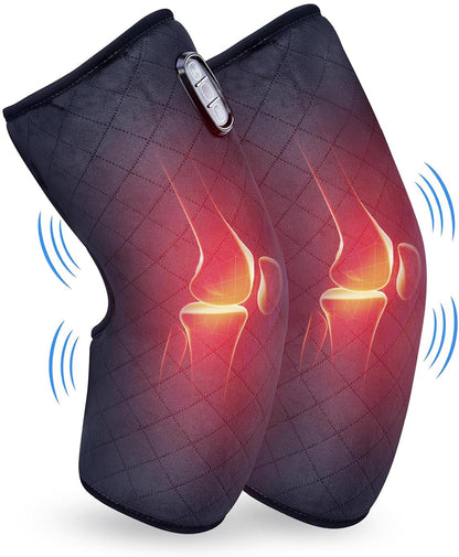 Heated Knee Massager with Heating Pad for Knee Pain Relief, Knee Warmers Wrap, FSA or HSA Eligible, Heated Knee Pad for Men Women Elders