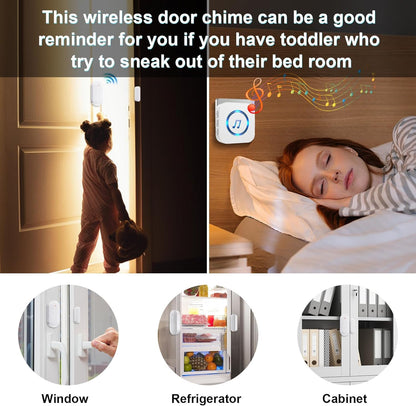 Door Chime,SanJie Wireless Door Sensor Chime When Door Opens