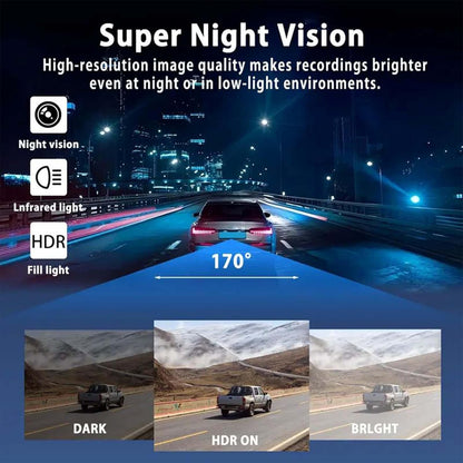 360° 4-Channel 1080P Dash Cam with IR Night Vision & 128GB Card