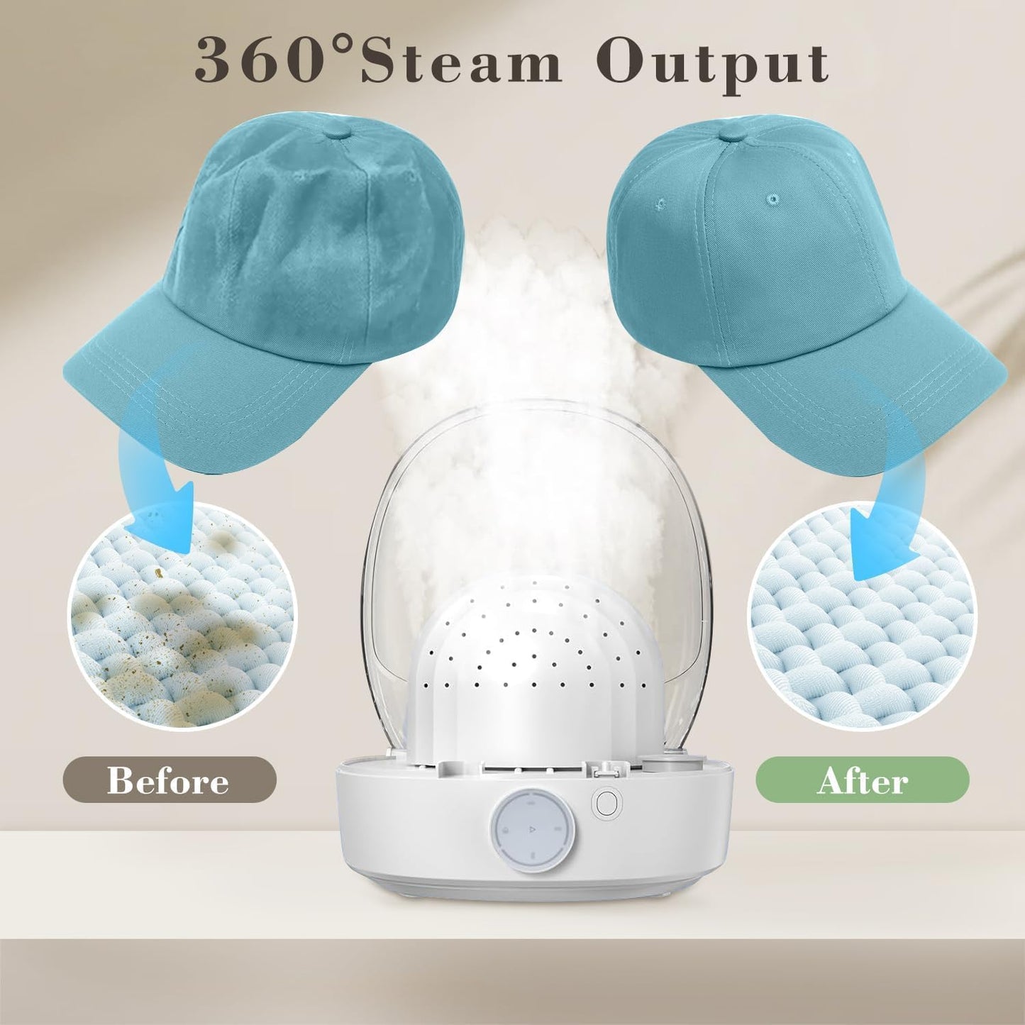 CapRevive Hat Shaper – Steam Hat Restorer & Drying Machine for Caps