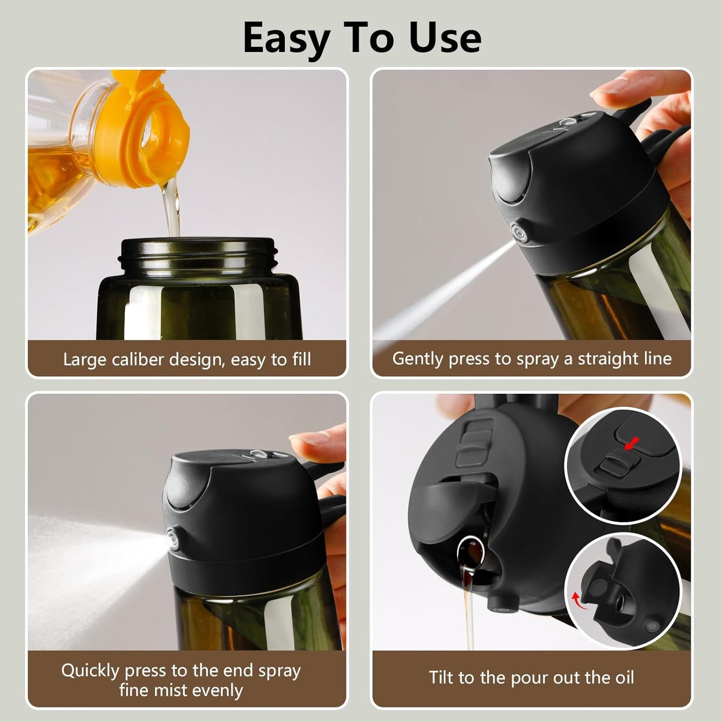 Olive Oil Dispenser and Oil Sprayer