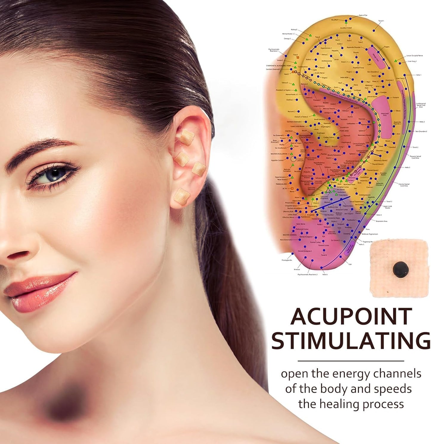 Healeved Pack of 600 Acupuncture Ear Plasters