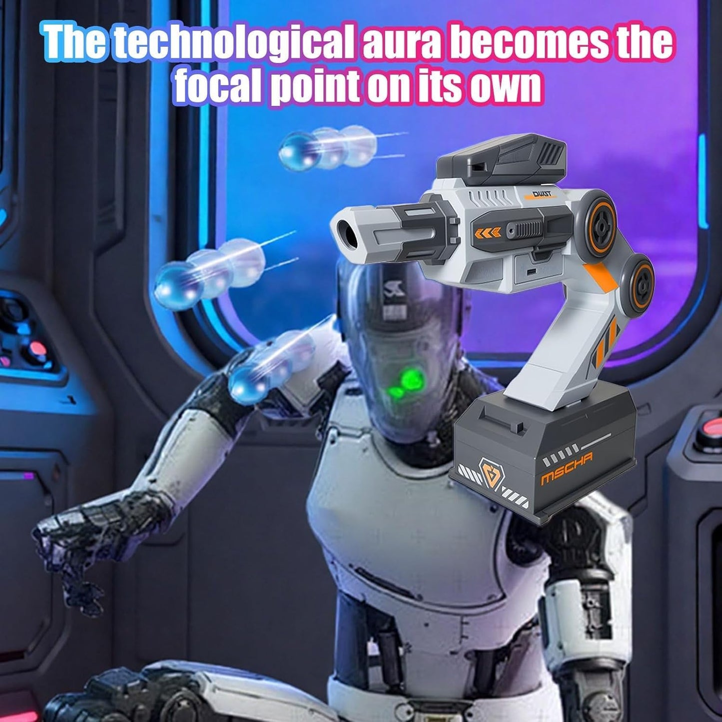 Cool Inductive Robot Arm, Motion-Tracked Blaster