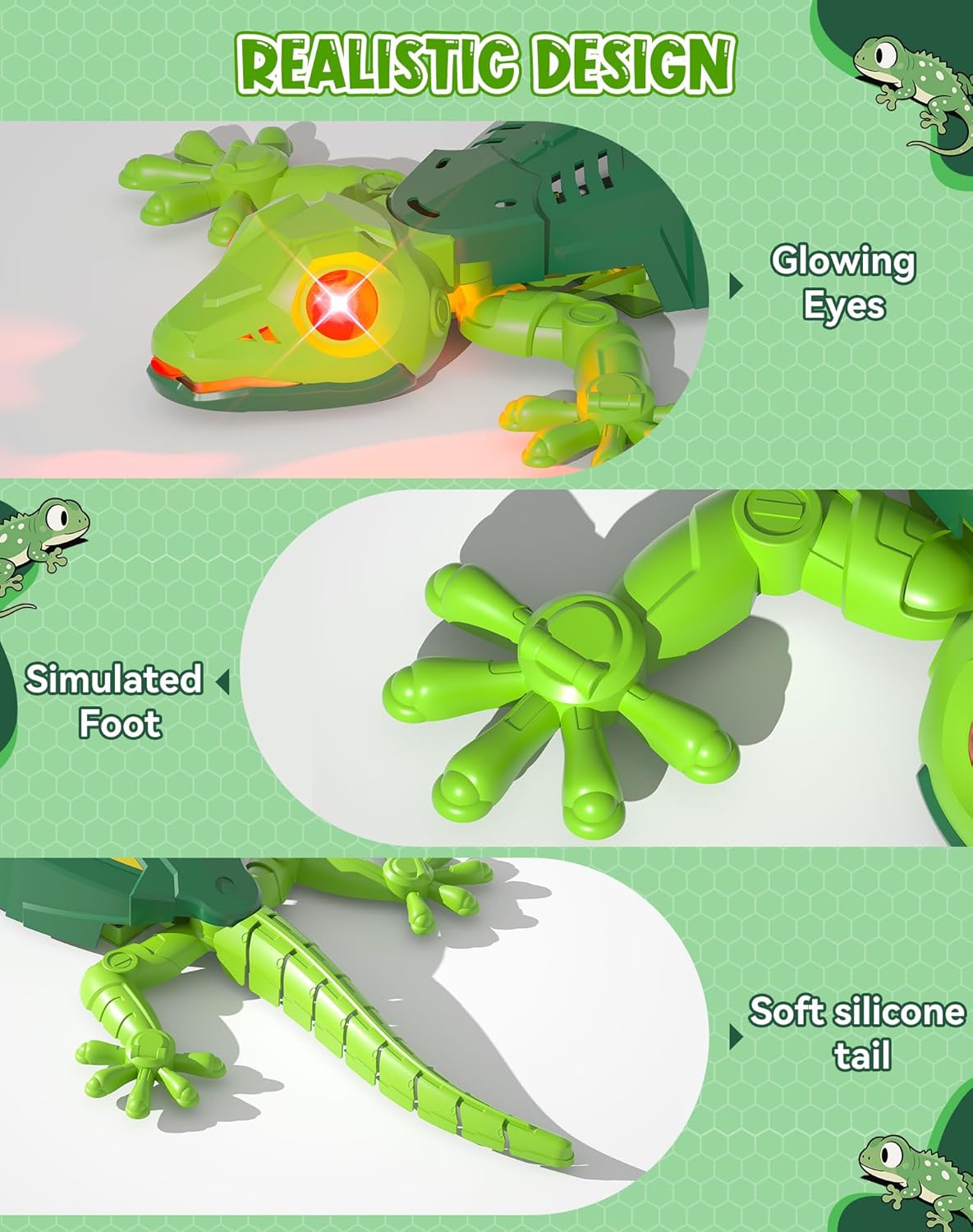 Wall Climbing Lizard RC Toy – Remote Control Gecko Robot That Crawls on Walls, Floors & Ceilings, Electric Wall Crawler Lizard Car, Cool Gift for Kids Boys Girls Ages 3–10+ (Birthday & Christmas Toy)