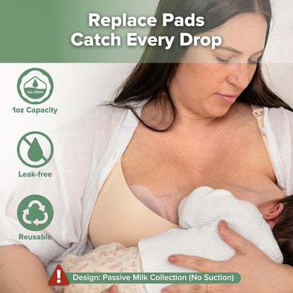 Silicone Breast Milk Collector – Leak Catcher for Breastfeeding Moms 2PCS