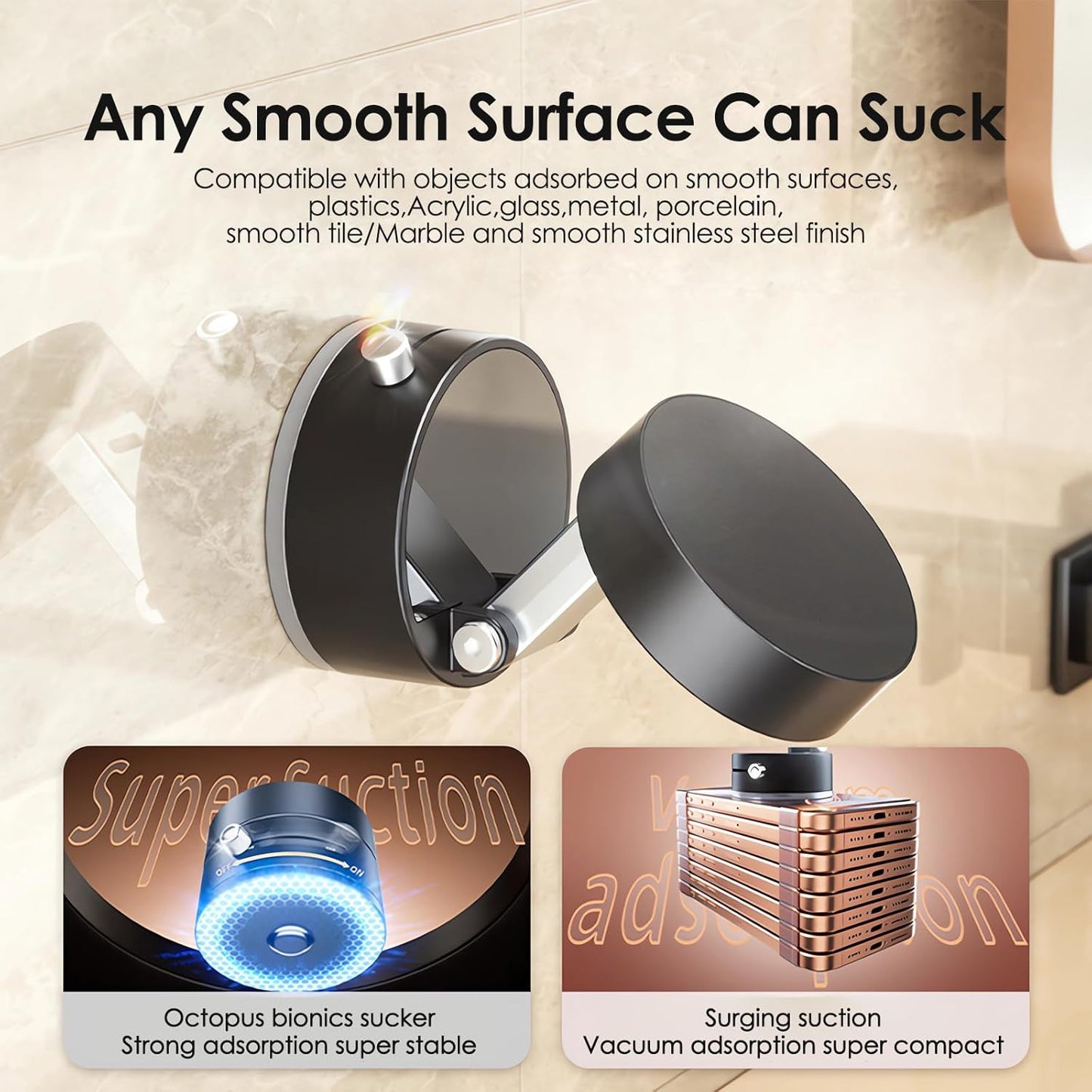 Vacuum Suction Magnetic Phone Stand