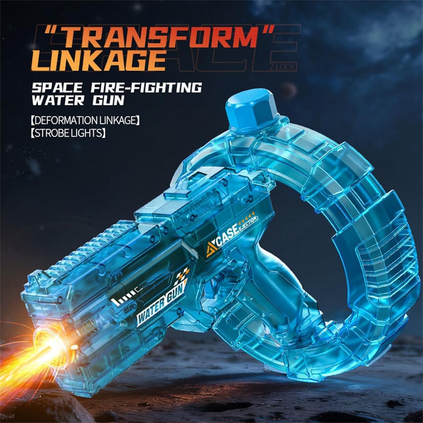Electric Water Gun Toy – Automatic High-Speed Blaster with Light & Sound Effects