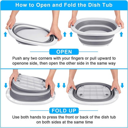Collapsible 2-in-1 Wash Basin & Cutting Board (7.5L)