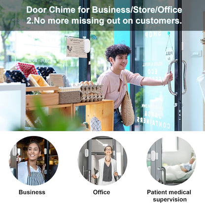 Door Chime,SanJie Wireless Door Sensor Chime When Door Opens
