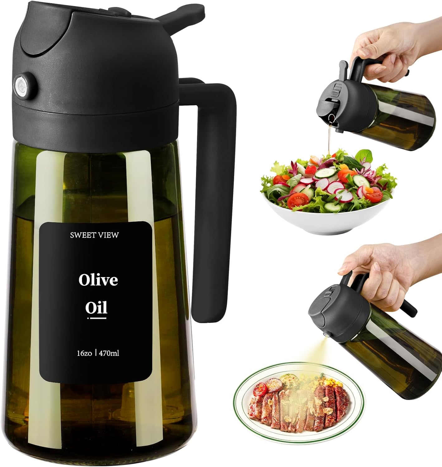 Olive Oil Dispenser and Oil Sprayer
