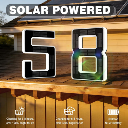 SolarGlow LED House Numbers – Waterproof Backlit Address Sign for Outdoor Use
