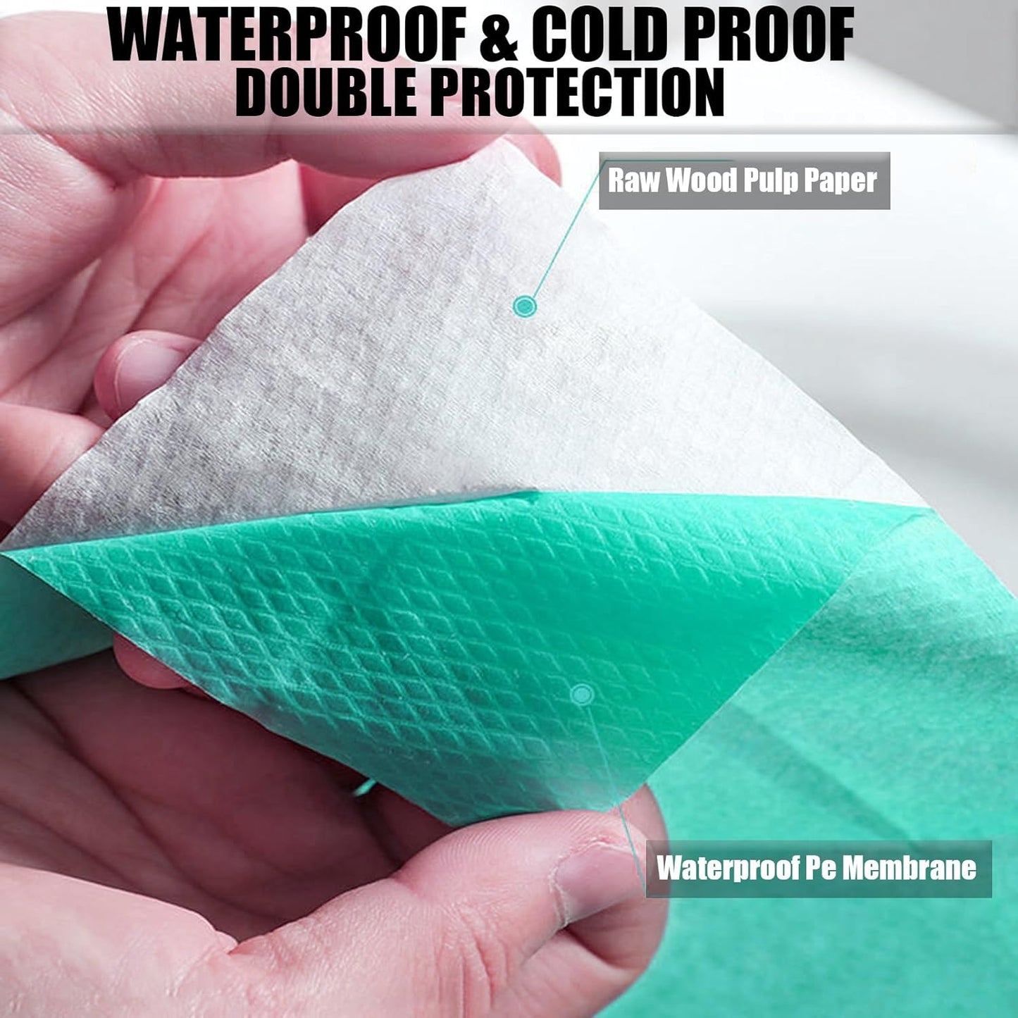 80 Pack Disposable Toilet Seat Covers – XL Portable Travel Liners (Green)