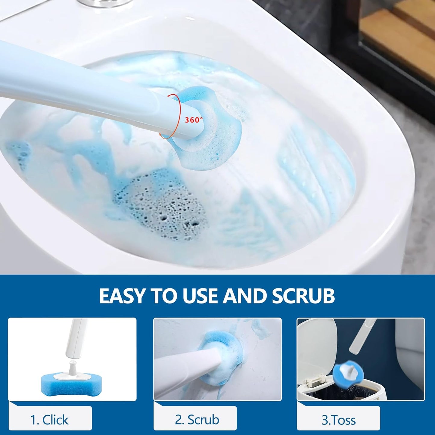 Disposable Toilet Bowl Brush and Holder