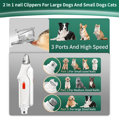 GlowTrim 3-in-1 LED Nail Clippers with Grinder for Cats & Dogs