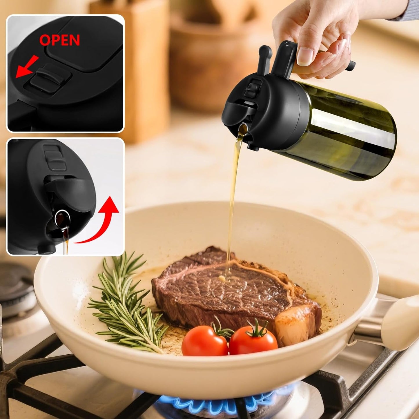 Olive Oil Dispenser and Oil Sprayer