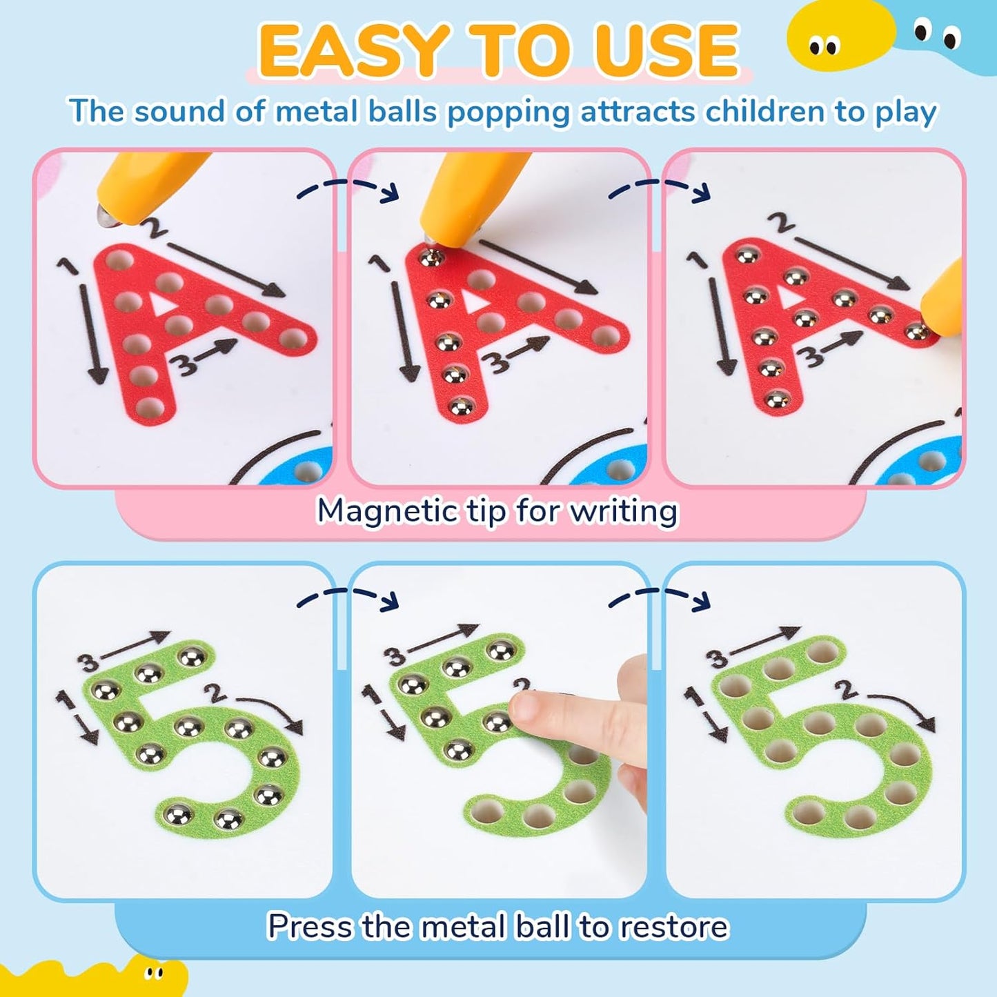 Magnetic Letter and Number Tracing Board Set