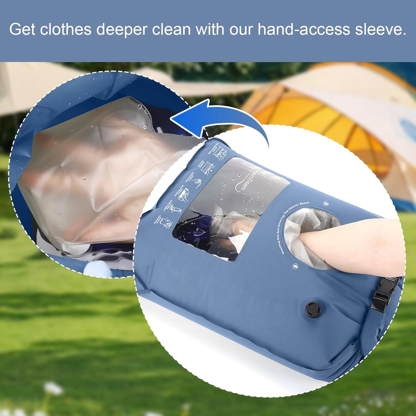 Portable Wash Bag – Manual Travel Washing Machine for Camping & Outdoor Laundry