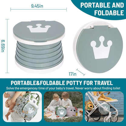 Portable Foldable Toddler Potty Seat – Travel Emergency Toilet for Kids (Pink)