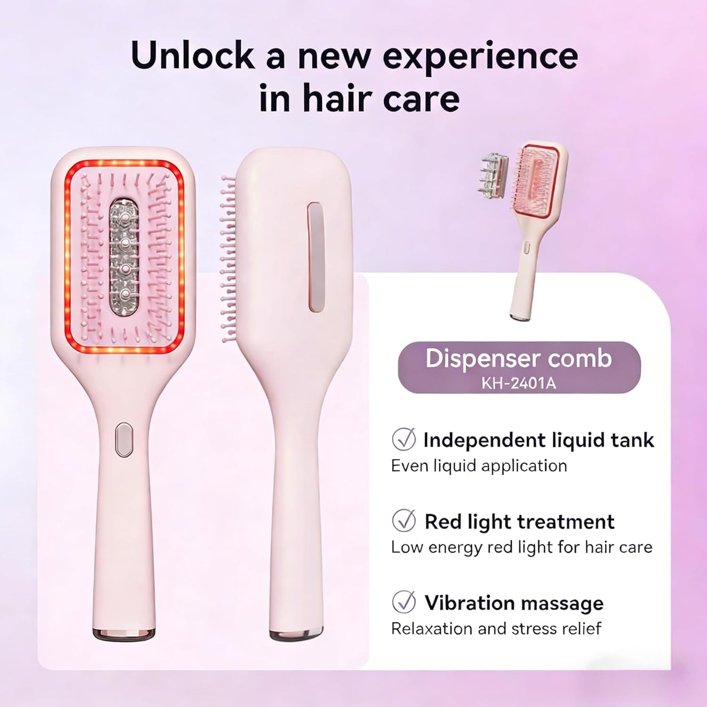 Hair Brush with Scalp Oil Dispenser, Gift for women and men